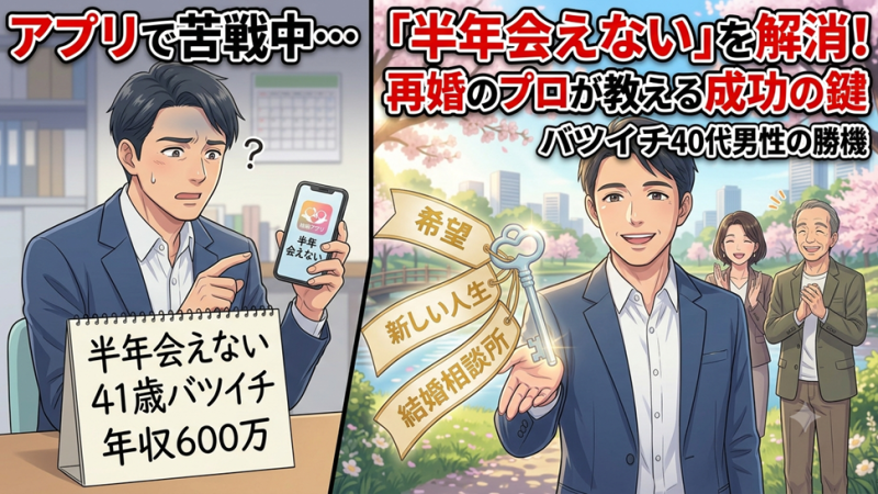 41歳バツイチ男性「マッチングアプリで半年会えない…」の悩みに再婚のプロがガチ回答！