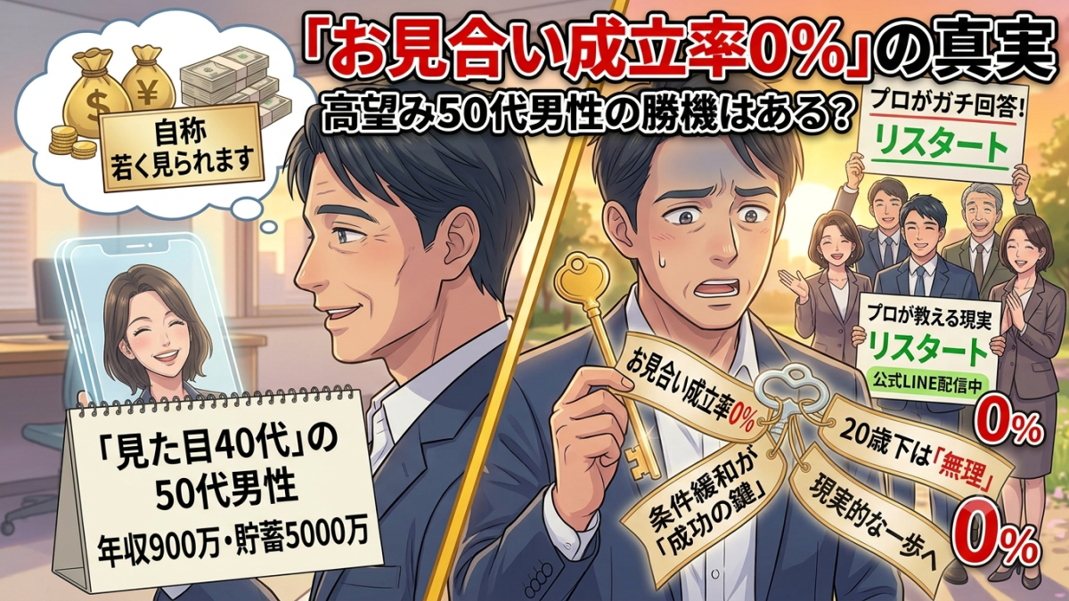【婚活リアル】50代男性が20歳下の容姿端麗女性を狙うとどうなる？